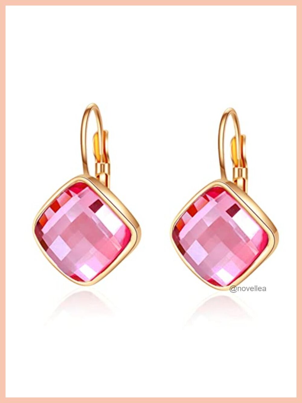 Crystal Drop Dangle Earrings Leverback Hoop Hanging Zircon Jewelry Gift for
